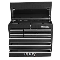 Hilka Tool Chest 9 Drawer Black Steel Metal Storage Box Toolbox Cabinet Unit
