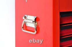 Hilka Tool Chest Box 6 Drawer Red Metal Garage Tools Storage Cabinet G208C6BBS
