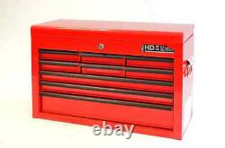 Hilka Tool Chest Box 9 Drawer Red Steel Metal Garage Tools Storage Cabinet Unit