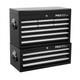 Hilka Tool Chest Box Professional 12 Drawer Black Metal Storage Cabinet Unit Set