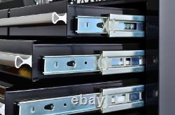 Hilka Tool Chest Professional Black Metal Garage Tools Storage Box Cabinet Unit