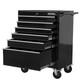 Hilka Tool Chest Trolley 6 Draw Black Metal Storage Roll Cabinet Wheels Box Cab