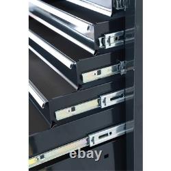 Hilka Tool Chest Trolley 6 draw black metal storage roll cabinet wheels box cab