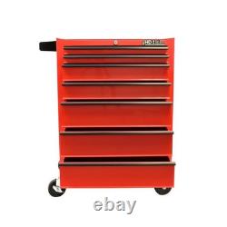 Hilka Tool Chest Trolley 7 Drawer Portable Red Metal Storage Roll Cabinet Box