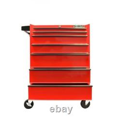Hilka Tool Chest Trolley 7 Drawer Portable Red Metal Storage Roll Cabinet Box