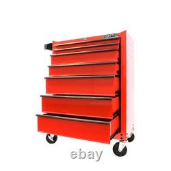 Hilka Tool Chest Trolley 7 Drawer Portable Red Metal Storage Roll Cabinet Box