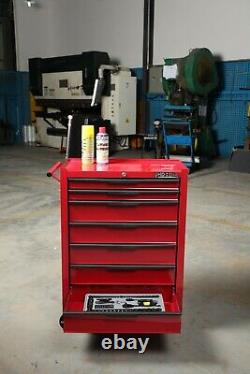 Hilka Tool Chest Trolley 7 drawer red metal mobile roll wheels cabinet storage