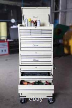 Hilka Tool Chest Trolley Classic Car 16 Drawer Roll Cabinet Garage Storage Unit