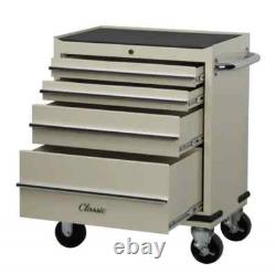 Hilka Tool Chest Trolley classic car beige 13 drawer storage wheels roll cabinet