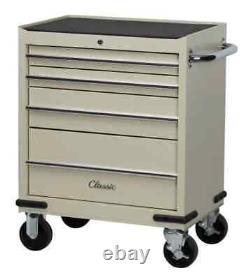 Hilka Tool Chest Trolley classic car cream 16 drawer metal storage roll cabinet