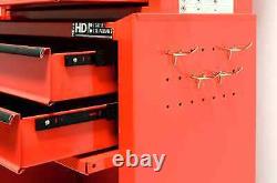 Hilka Tool Chest Trolley red metal steel storage roller roll cabinet box cab