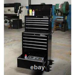 Hilka Tool Storage Chest Trolley Set 15 drawer black metal roll cabinet