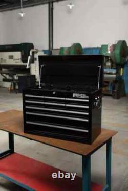 Hilka Tool Storage Chest Trolley Set 15 drawer black metal roll cabinet