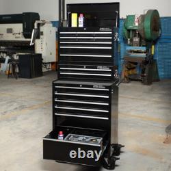 Hilka Tool Storage Chest Trolley Set 17 Drawer Black Metal Roll Cabinet Box Unit