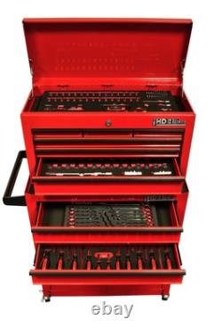 Hilka Tool Storage Trolley Chest 8 Drawer Roll Cabinet & Eva Foam Tool Kit