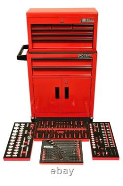 Hilka Tool Storage Trolley Chest 8 Drawer Roll Cabinet & Eva Foam Tool Kit