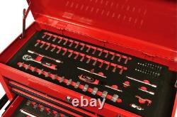 Hilka Tool Storage Trolley Chest 8 Drawer Roll Cabinet & Eva Foam Tool Kit