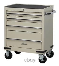 Hilka Tool Trolley Chest 4 drawer classic car cream storage rollcab cabinet box