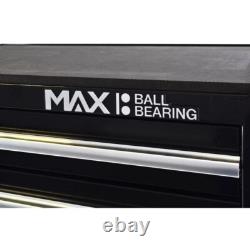 Hilka Tool Trolley Chest 7 Drawer Black Metal Roll Cabinet Garage Storage Unit