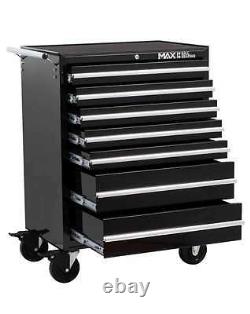 Hilka Tool Trolley Chest 7 drawer black metal mobile tools storage roll cabinet