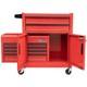 Hilka Tool Trolley Chest 8 Drawer Red Metal Storage Roll Cabinet Wheels Box Cab