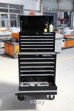 Hilka Tool Trolley Chest Cabinet professional 16 drawer black storage roll cab