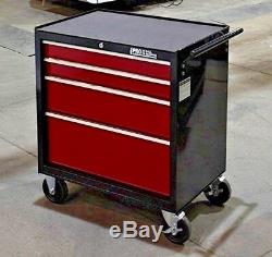 Hilka Tool Trolley Chest Red Black 4 Drawer Storage Box Roll Cabinet Cart Box