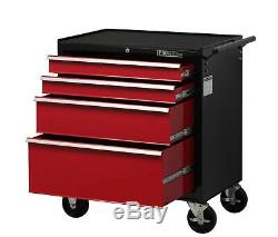 Hilka Tool Trolley Chest Red Black 4 Drawer Storage Box Roll Cabinet Cart Box