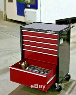 Hilka Tool Trolley Chest Red Black 6 Drawer Storage Box Roll Cabinet Cart Box