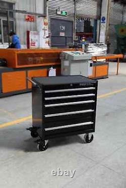 Hilka Tool Trolley Chest professional 17 drawer black metal storage roll cabinet