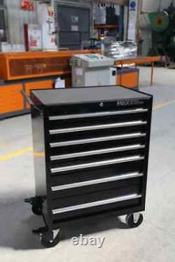 Hilka Tool Trolley Chest professional 19 drawer black metal storage roll cabinet