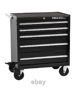 Hilka Tool Trolley Chest professional black 5 drawer tools storage roll cabinet
