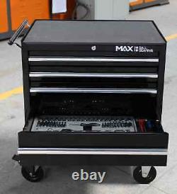 Hilka Tool Trolley Chest professional black 5 drawer tools storage roll cabinet