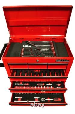 Hilka tool storage trolley chest roll cabinet with 153 piece eva foam tool kit