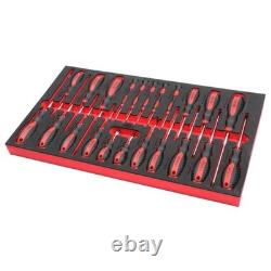 Hilka tool storage trolley chest roll cabinet with 153 piece eva foam tool kit