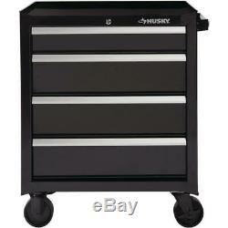 Husky 26 in W 4-Drawer Steel Rolling Cabinet Tool Chest Storage Box Cart Mobile