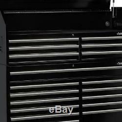 Husky Tool Chest Cabinet Combo 18 Drawer Garage Storage Mobile Black 61X18 In