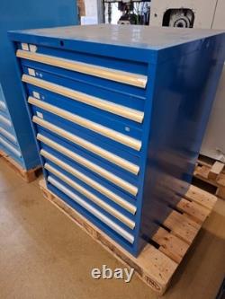 Industrial 8 Drawer Steel Tool Storage Cabinet Engineers Workshop Drawers Blue