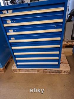 Industrial 8 Drawer Steel Tool Storage Cabinet Engineers Workshop Drawers Blue