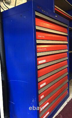 Industrial Metal Heavy Duty Tooling Workshop Cabinet Chest With 9 Drawers VGC