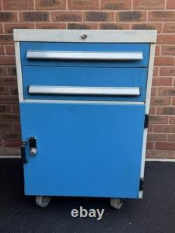 Industrial Metal Storage Cabinet Tool Chest 2 Drawers, Lockable Cupboard