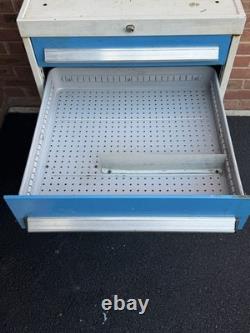 Industrial Metal Storage Cabinet Tool Chest 2 Drawers, Lockable Cupboard