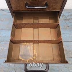 Industrial Vintage Five Drawer Steel Tool Cabinet Heavy Duty 1950s