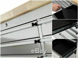 Industrial Work Bench Tool Box Roller Cabinet Workbench 15 Drawer Chest Storage
