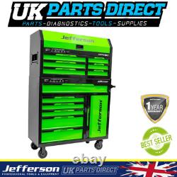 Jefferson 42 Green 12 Drawer Professional Tool Chest (2 Boxes) GAS STRUTS
