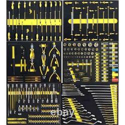 Jobsite 270pc Roller Drawer Tool Chest Storage Cabinet With Tools Socket Set
