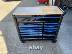 Jumbo Tool Chest Trolley Roller Cabinet With 10 Drawers Full Of Tools & Storage