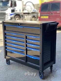 Jumbo Tool Chest Trolley Roller Cabinet With 10 Drawers Full Of Tools & Storage