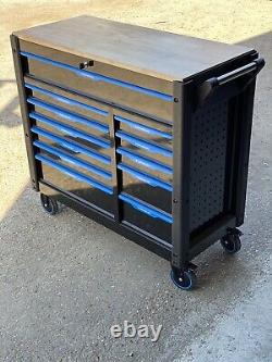 Jumbo Tool Chest Trolley Roller Cabinet With 10 Drawers Full Of Tools & Storage