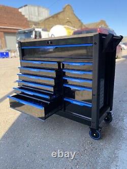 Jumbo Tool Chest Trolley Roller Cabinet With 10 Drawers Full Of Tools & Storage